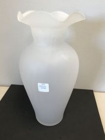 Large Hand Blown Verre De Soie Vase