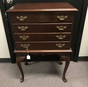 20th Century Queen Anne Mahogany Silver Chest