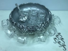 Arthur Court Large Punch Bowl Set