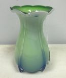 Hand Blown Green Vase