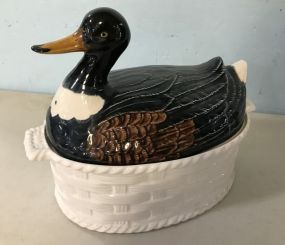 Duck Covered Serving Dish