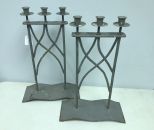 Pair of Iron Candlesticks