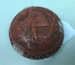 Vintage Red Oriental Ring Box