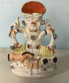 Staffordshire Style Horse & Cow Vase