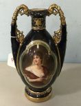 Royal Vienna Hand Painted Portrait Vase