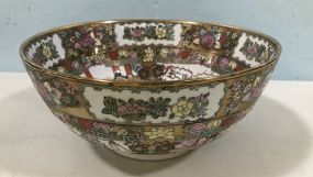 Large Rose Medallion Style Rice Bowl