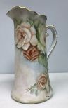 Artist Signed Large Hand Painted Lemonade Pitcher