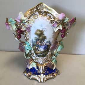 Old Paris Vase With Country Scene