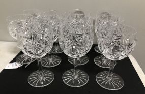 11 Piece Cut Crystal Wine Glasses