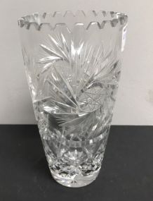 Cut Crystal Small Pinwheel Vase