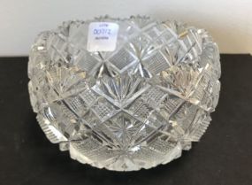 Round Cut Crystal Small Bowl