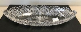 Vintage Cut Crystal Celery Serving Dish