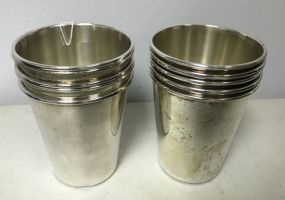 Set of 10 Vintage Silverplate Grant Cups