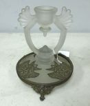 Art Nouveau Frosted Candle Stick