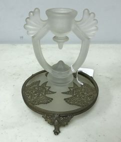 Art Nouveau Frosted Candle Stick