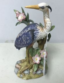 Pair of Porcelain Blue Heron Presentation Collection