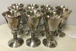 Set of 11 Silverplate Wine Goblets 5