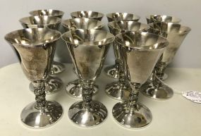 Set of 11 Silverplate Wine Goblets 5