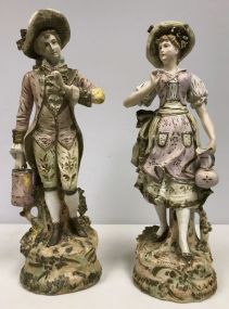 Pair of Early French Bisque Figurines
