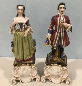 Pair of Antique Old Paris Perfumers of Man & Lady 17