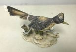 Vintage 1970's Hachiro GOTO Porcelain Bird Figurine Roadrunner