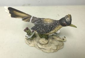Vintage 1970's Hachiro GOTO Porcelain Bird Figurine Roadrunner