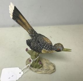 Vintage 1970's Hachiro GOTO Porcelain Bird Figurine Roadrunner