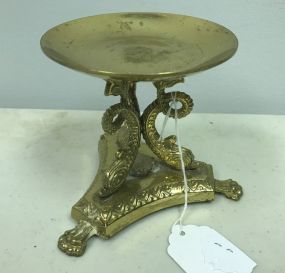 Brass Candle Stand With Dolphins