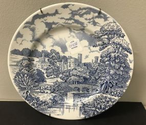 Blue & White Plate English Castles Barratts of Staffordshire