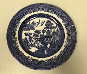 Blue & White Oriental Dessert Plate Churchill England