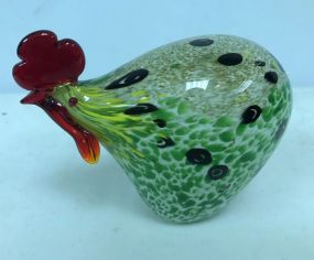 Murano Style Art Glass Rooster