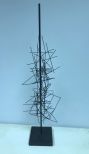 Tall Vintage Black Metal Sculpture