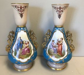 Pair of Old Paris Vases 17