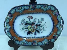 Antique Victorian Staffordshire Charles Meight  Serving Dish