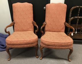 Pair of 20th Century Mahogany Arm Chairs