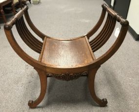 Antique Oak Curule Chair