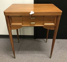 Mid Century Walnut Sewing Cabinet