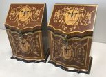 Pair of 20th Century Knife Boxes H:1ft