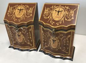 Pair of 20th Century Knife Boxes H:1ft
