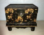 Black Lacquered Oriental Box