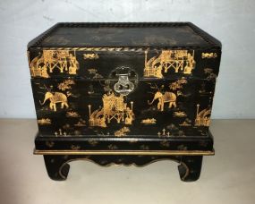 Black Lacquered Oriental Box