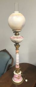 Sevres Oil Banquet Lamp Hand Painted
