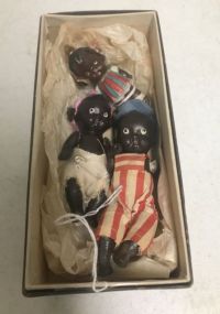 Vintage Porcelain Two African American Baby Girls and Boy