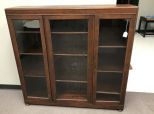 Vintage Mahogany Three Door Book Case