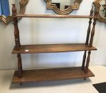 Vintage Walnut Small Display Shelf