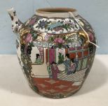 Large Rose Medallion Tea Pot