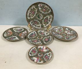 5 Pcs Rose Medallion Plates