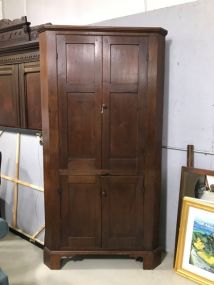 19th Century Walnut Corner Cabinet