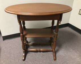 Vintage Walnut Oval Table