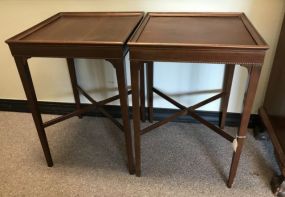 Pair of 20th Century Mahogany End Tables